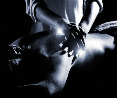Healing Power of Chiropractic shown in black and white
